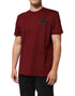 Dolce & Gabbana Bordeaux Red Cotton Crest Logo Patch T-Shirt